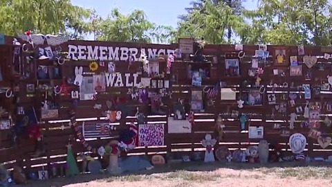 Work begins on permanent remembrance wall at Las Vegas Healing Garden