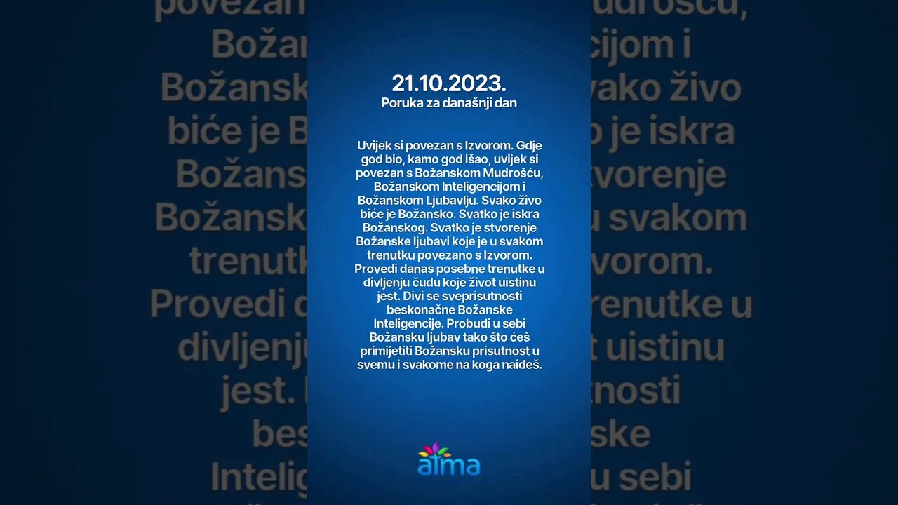 ATMA Poruka za današnji dan 21.10.2023. #inspiracija #porukadana #mudrost #motivacija