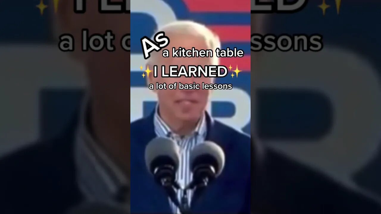 Biden on Being a Kitchen Table 🤣