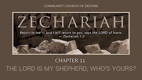 Zechariah 11:1-17; The Lord is My Shepherd, Who Is Yours?