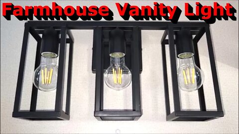 Wall Sconce Metal Cage Farmhouse Vanity Light - Install & Review