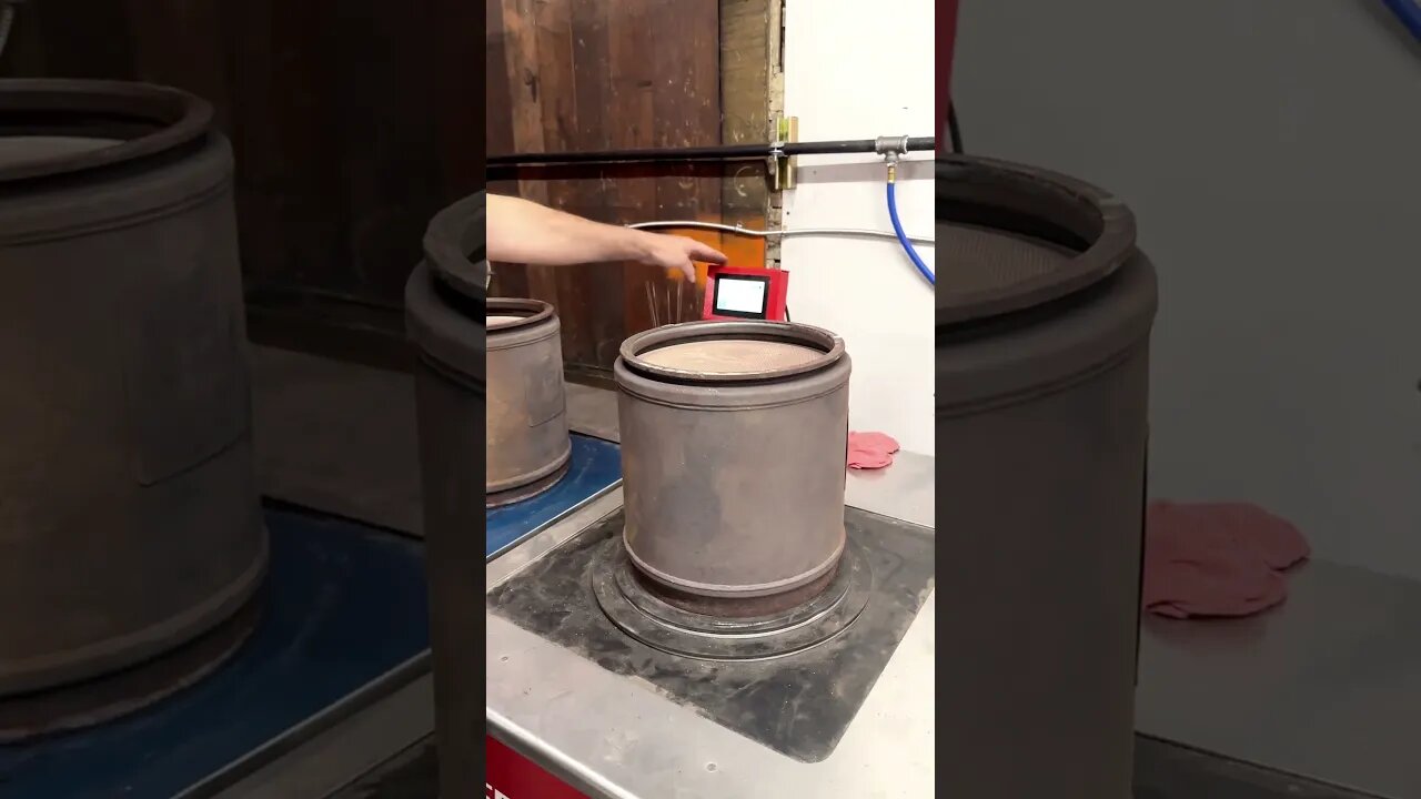 DPF filter air flow test #dpf #dpfcleaning