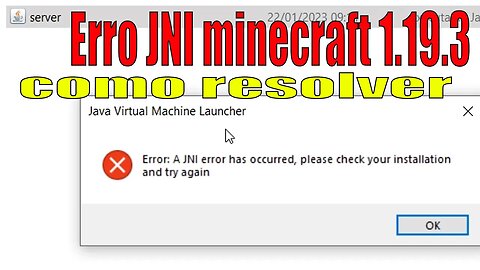 Como corrigir ERRO JNI minecraft 1.19.3 java