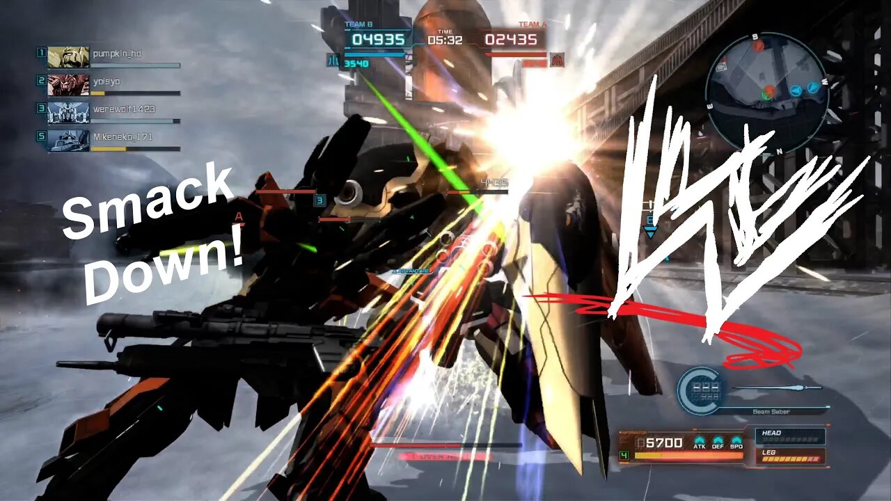 Sinanju Kai Smack Down - Mobile Suit Gundam Battle Operation 2 Gameplay