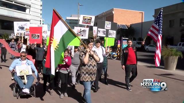 Local Kurdish community holds rally to give Senator John McCain letter asking for help