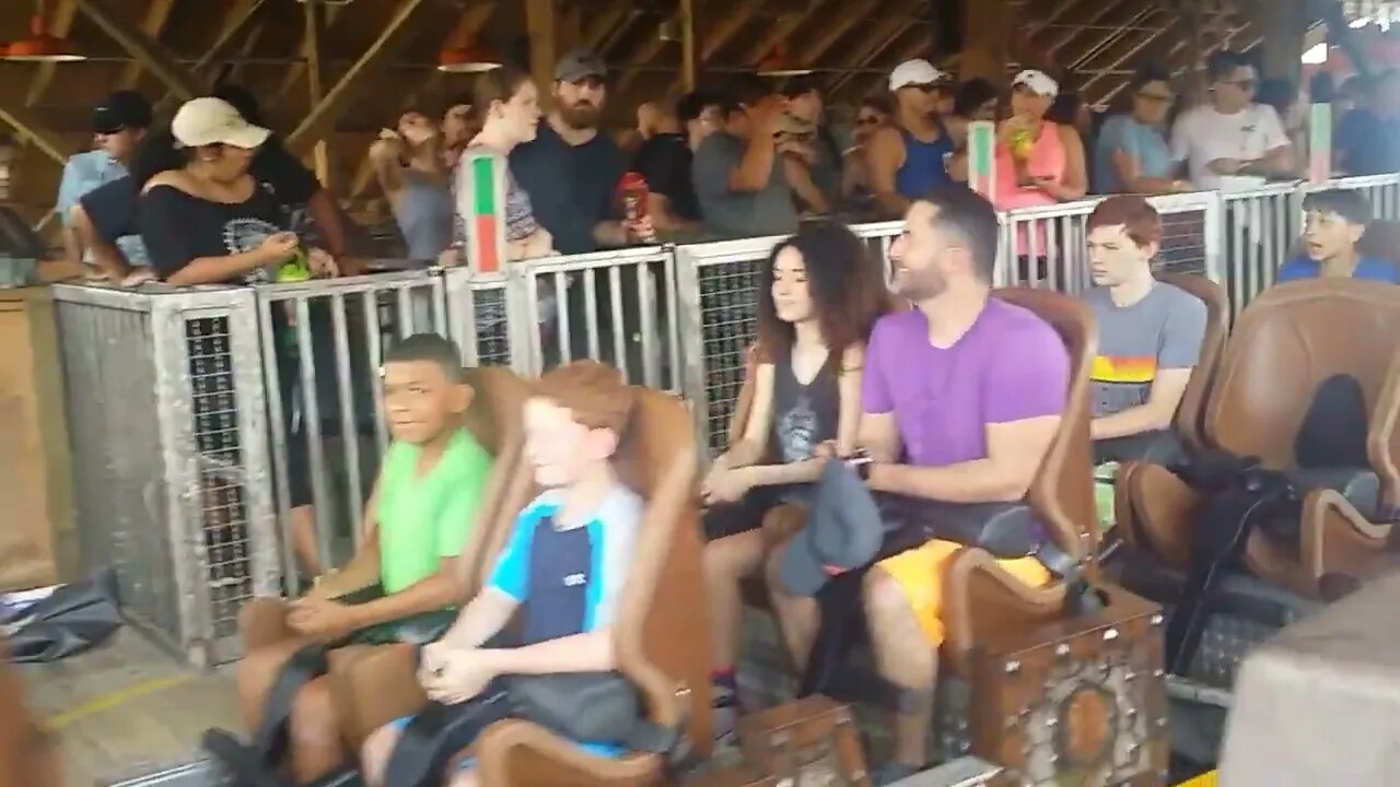 Wyatt, Toby, Mick, Damon and Haven on the Roller Coaster