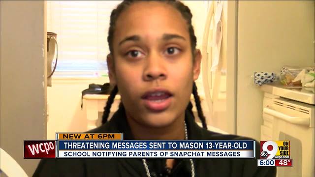 Threatening messages sent to Mason 13-year-old