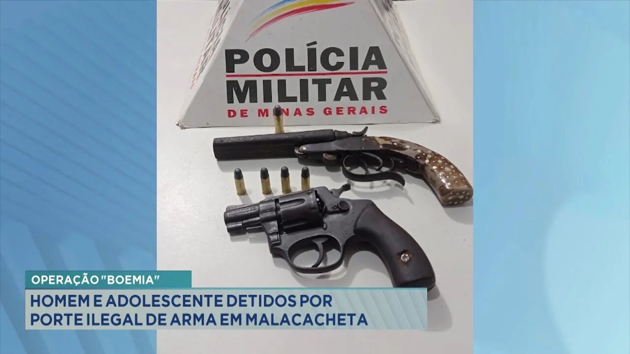 Operação "Boemia": Homem e Adolescente Detidos por Porte Ilegal de Arma em Malacacheta.