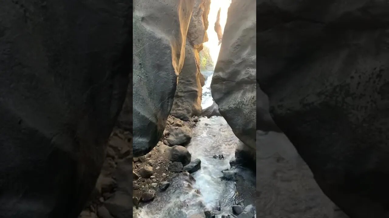 Inside the Box Cañon (Canyon) at Ouray, Colorado Oct 2022