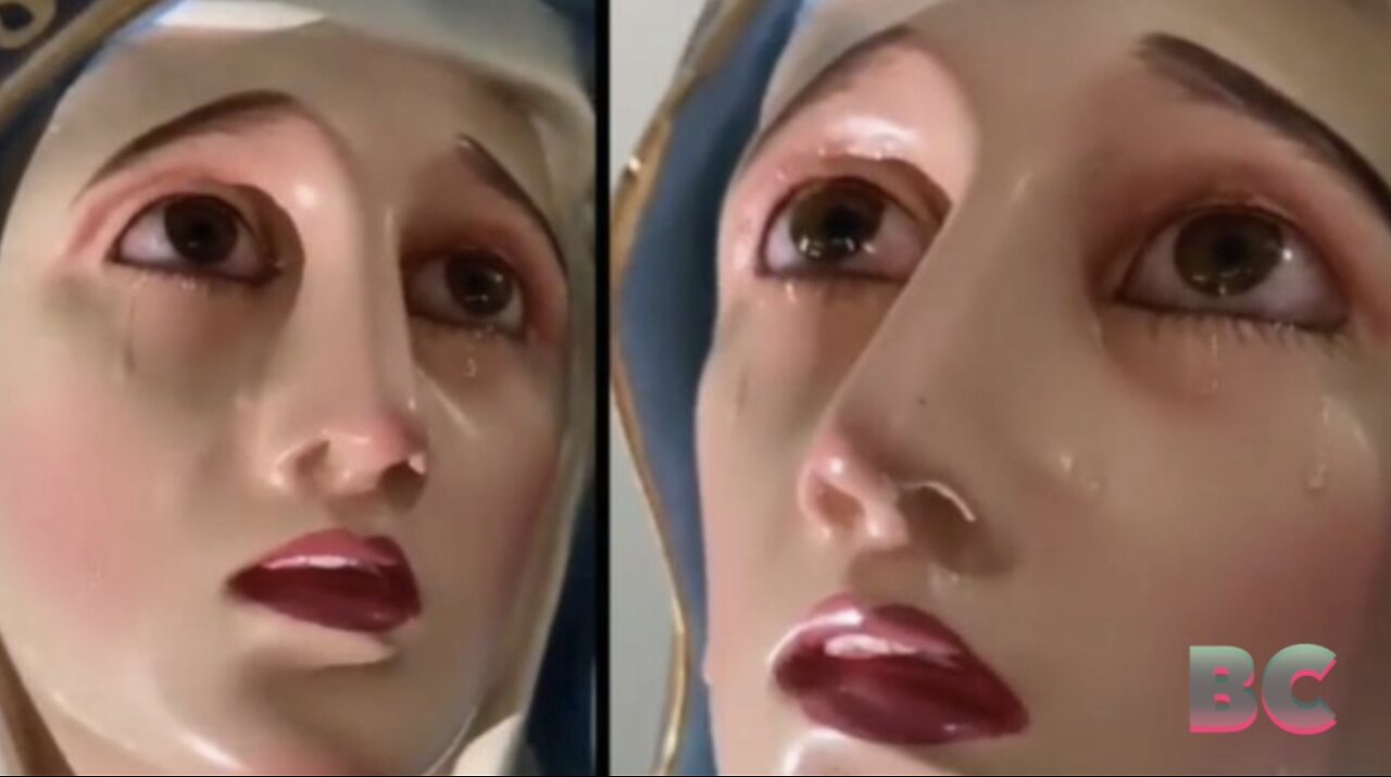 Virgin Mary statue filmed ‘crying’ with eyes turning red