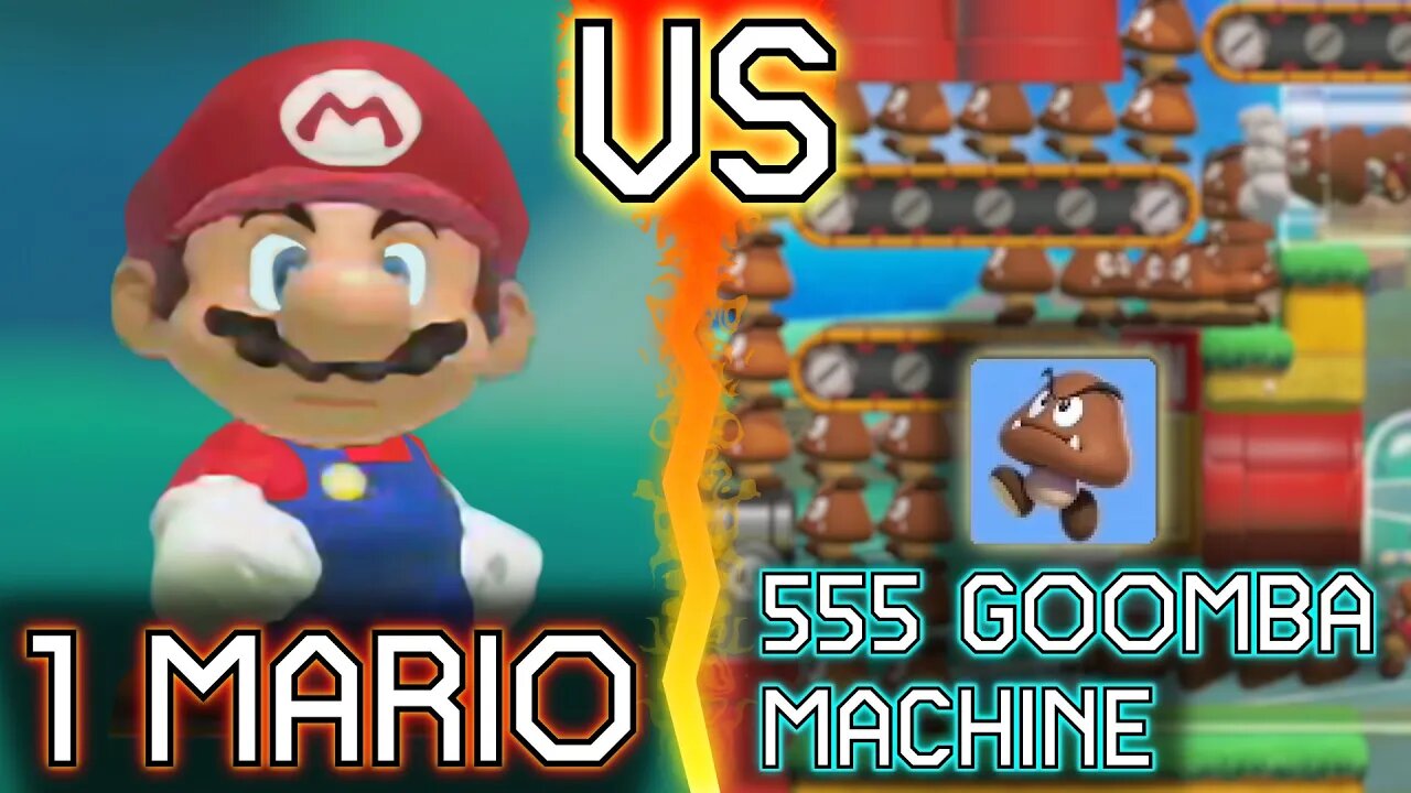 Who would win? 1 Mario or 555 Goombas? [Super Mario Maker 2 - UNCLEARED LEVELS]
