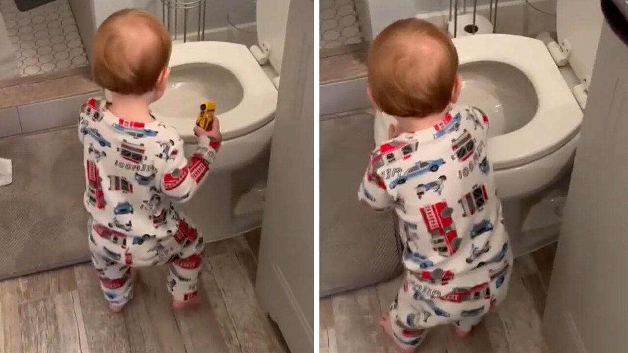 Toddler Loves Doing Sketchy Things When Mom's Not Around