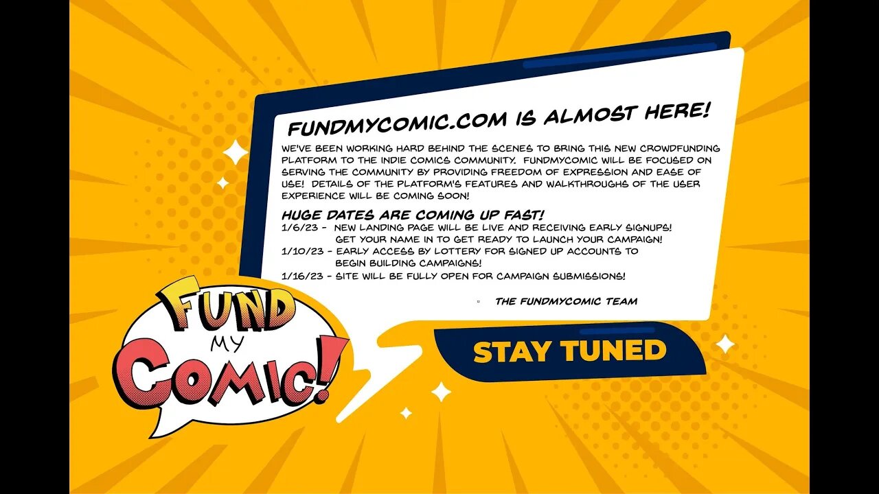 FundMyComic.com Live Signup w/ Q and A