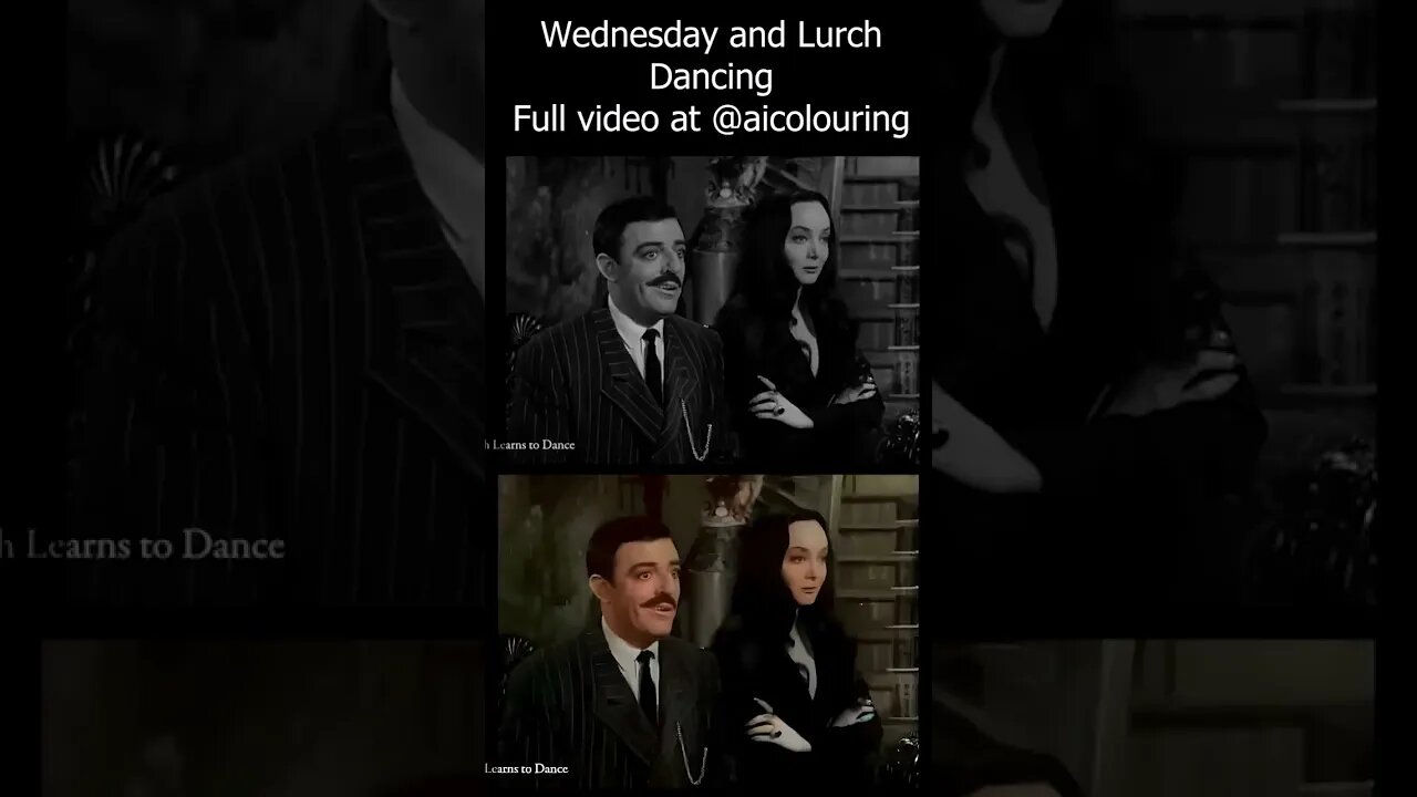 1963 "The Lurch Dance" Addams Family. Colorized by AI Technology Full video at @aicolouring