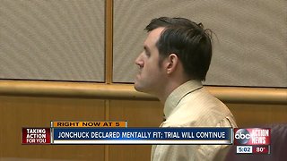 Jonchuck declared mentally fit; trial will continue