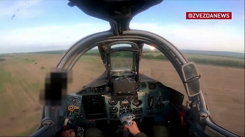 RuAF Su-25SM attack aircraft working on AFU positions in Donbass