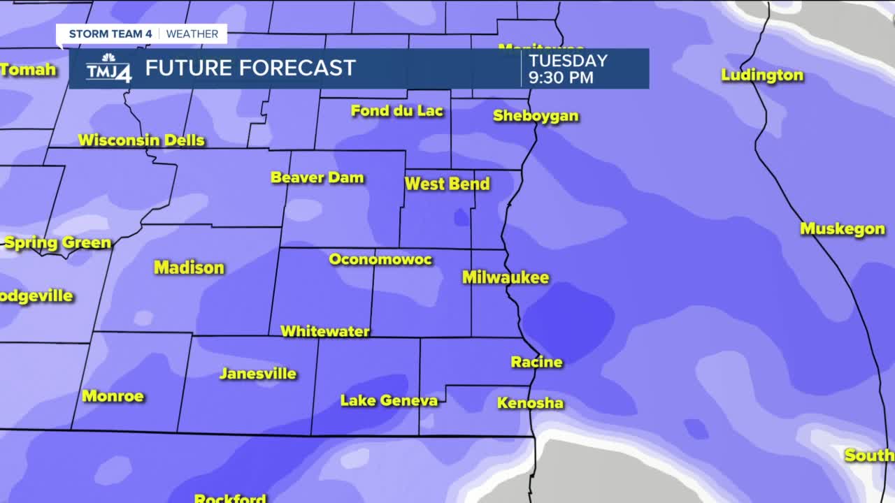 Winter storm moves in Tuesday evening