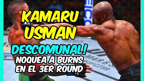 KAMARU USMAN INTRATABLE! Noquea a BURNS en el tercero y quiere a JORGE MASVIDAL OTRA VEZ!