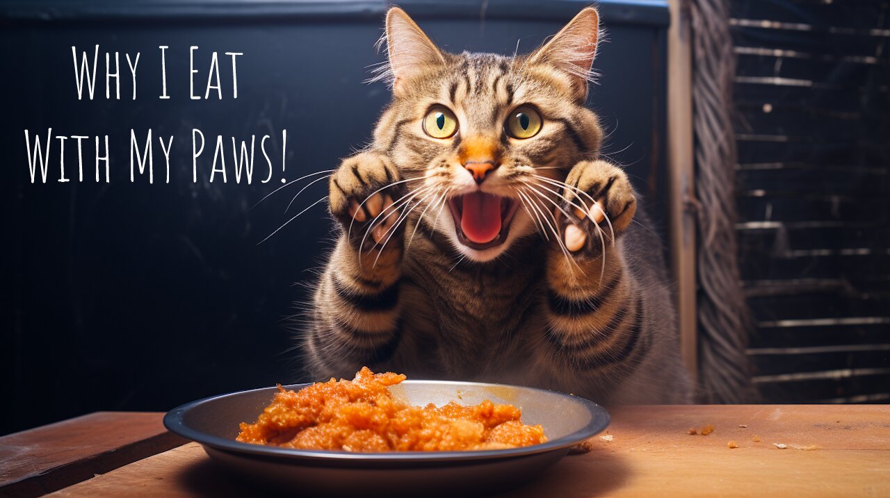 Why Does My Cat Eat With His Paws? He'll Tell You!