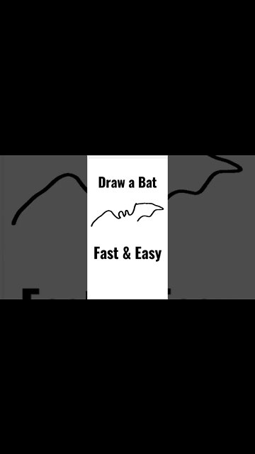 Draw a Bat Fast And Easy #halloween #halloween2022 #bats