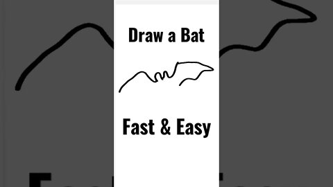 Draw a Bat Fast And Easy #halloween #halloween2022 #bats
