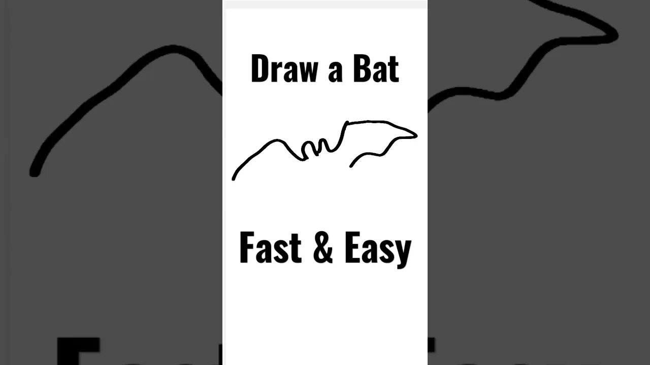 Draw a Bat Fast And Easy #halloween #halloween2022 #bats