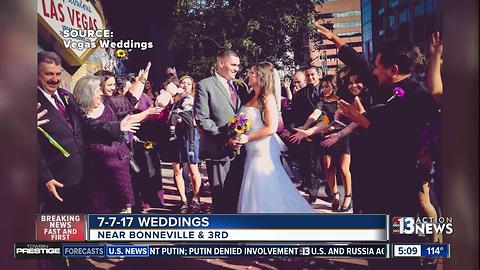 Dozens of weddings in Las Vegas on 7-7-17