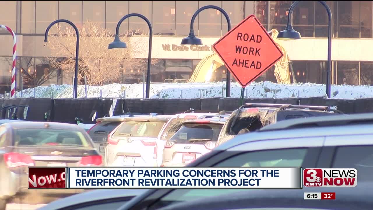 Temporary parking concerns for the Riverfront Revitalization Project