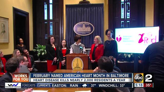 Mayor proclaims February American Heart Month in Baltimore