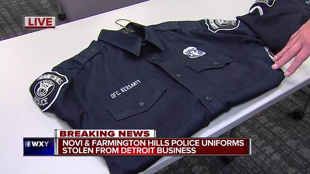 Police uniforms stolen from Detroit cleaner overnight