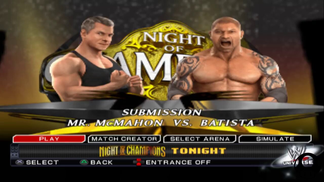 WWE SmackDown vs Raw 2011 Mr. McMahon vs Batista