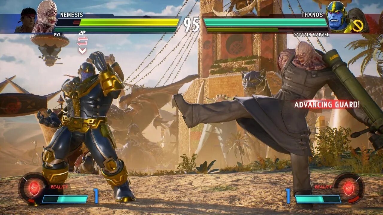 Marvel vs Capcom Infinite (Nemesis And Ryu Vs Captain Marvel And Thanos)