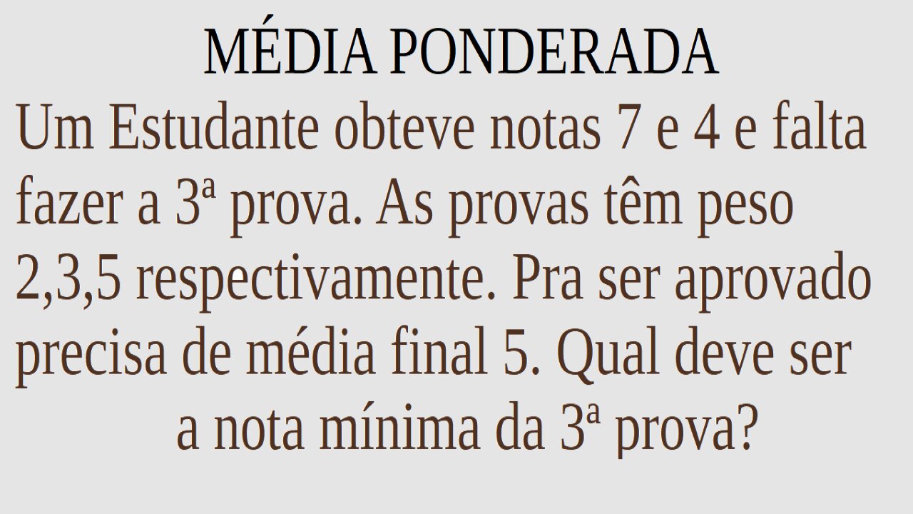 Média ponderada