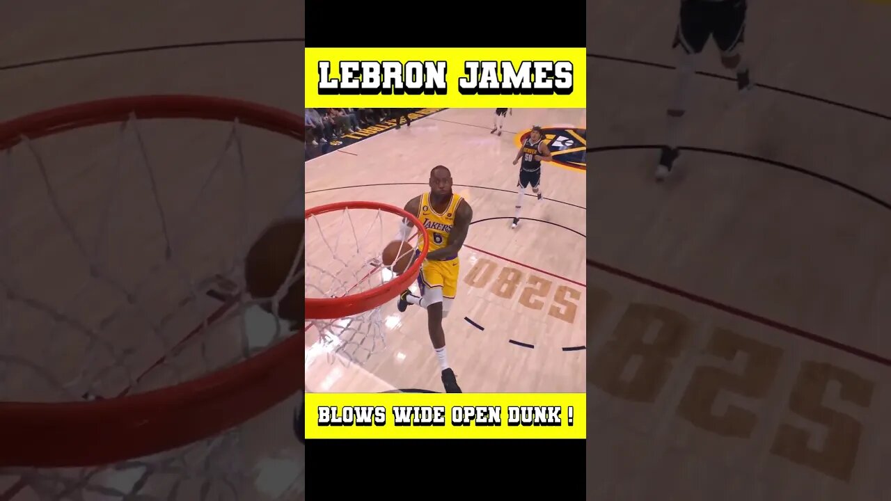 👀LeBron James' Unbelievable Missed Dunk in Game 2 Against the Nuggets!👀