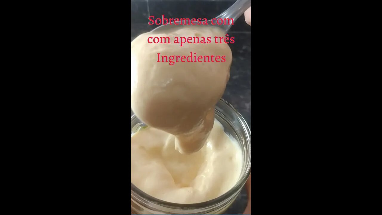 Sobremesa deliciosa com apenas três Ingredientes #shorts