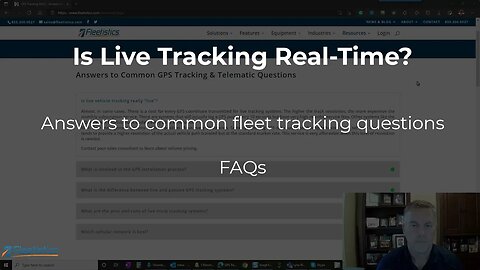 GPS Tracking FAQs 1