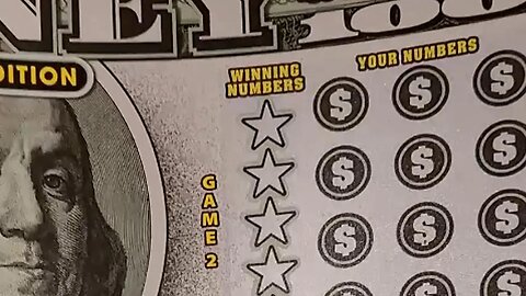 GOOD Winning $20 Scratch Off Lottery Ticket $100 Bill!