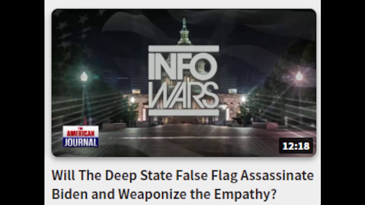 Will The Deep State False Flag Assassinate- Biden and Weaponize the Empathy?