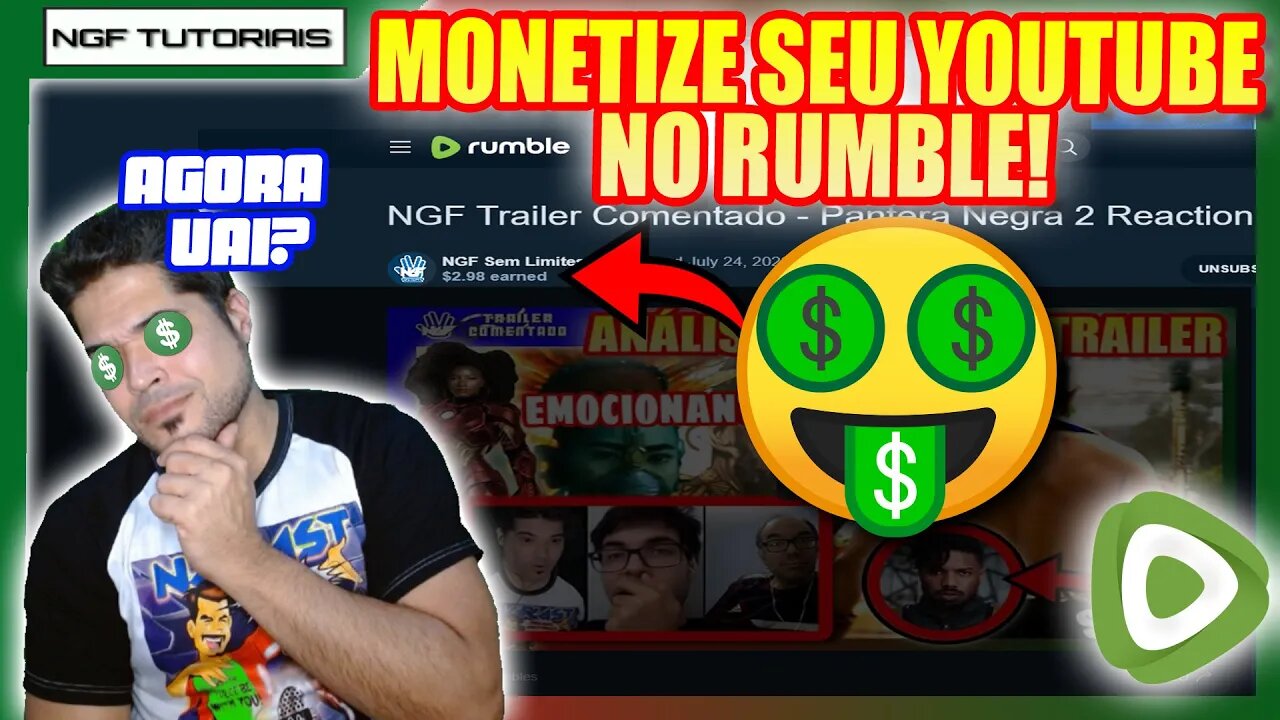 MONETIZE SEU CANAL HOJE COM RUMBLE!!!!! 🤑