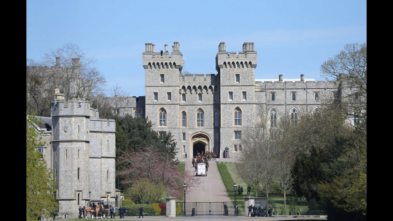 Prince Philip's coffin transported to Windsor Castle's inner hall ahead of the funeral