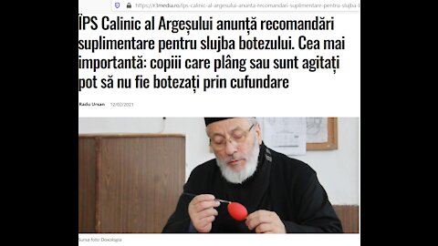 Primul pas spre botezul papistaș: Ierarhul ecumenist Calinic de Argeș cere stropirea pe cap