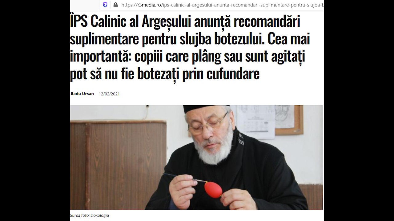 Primul pas spre botezul papistaș: Ierarhul ecumenist Calinic de Argeș cere stropirea pe cap