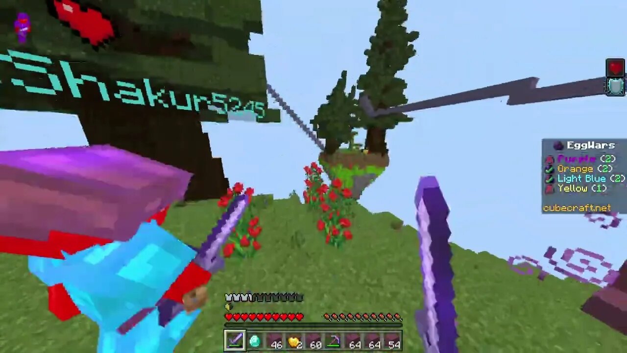 went Full diamond armor just to get one tapped in Cubecraft Eggwars