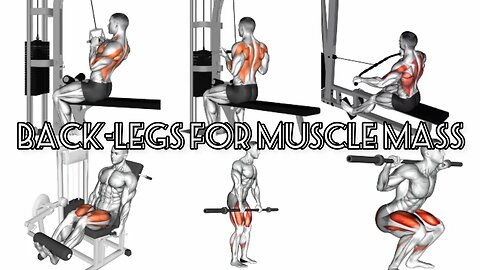 Back + legs for muscle mass(gym)