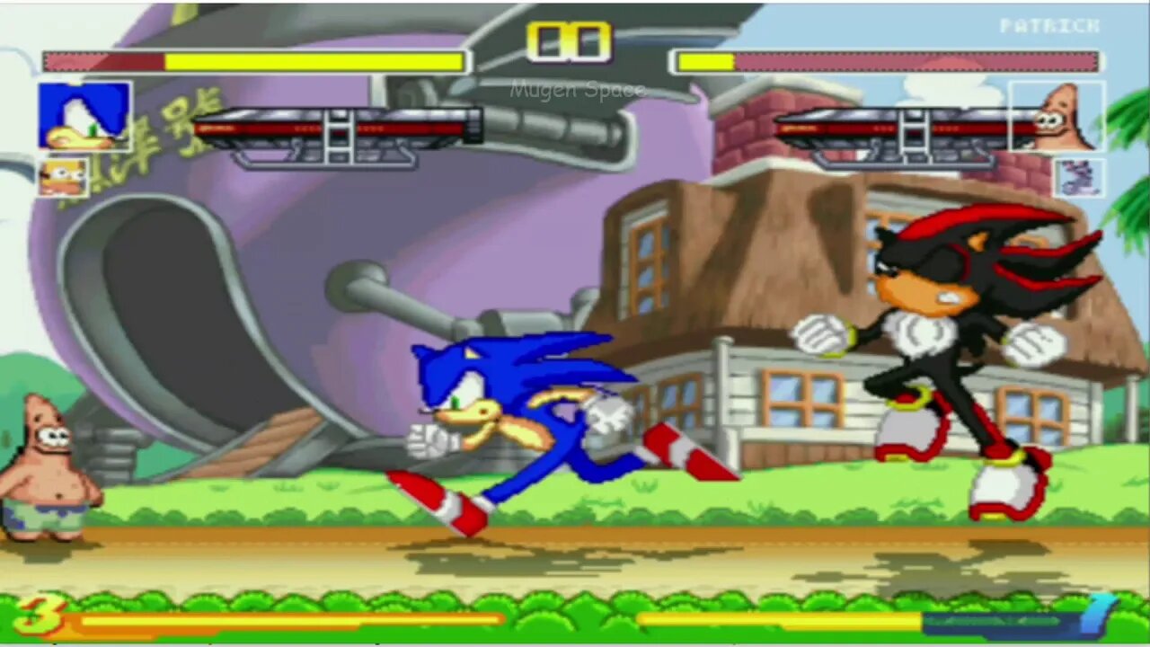 Sonic VS Patrick & Bugs Bunny I Cartoon VS Anime Mugen