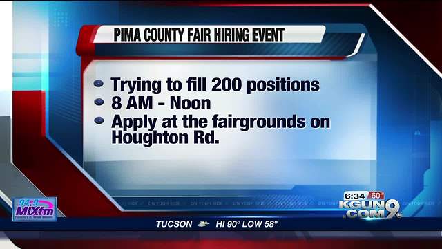 Pima County Fair hiring temporary employees