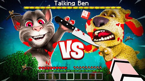 Talking Tom VS Talking Ben! - Minecraft