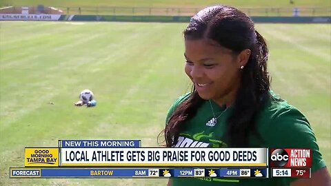 USF soccer player recognized for helping underprivileged kids