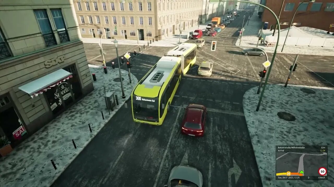 The Bus Line 300 in a Mercedes Benz eCitaro 18M3D