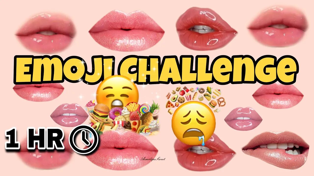 1 HR ⏰👄EMOJI CHALLENGE Mukbang ASMR #emojifoodchallenge #asmreating #asmrsounds